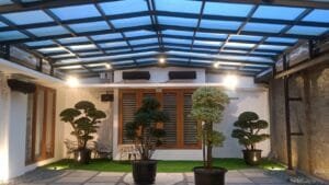 kanopi buka tutup kaca tempereed